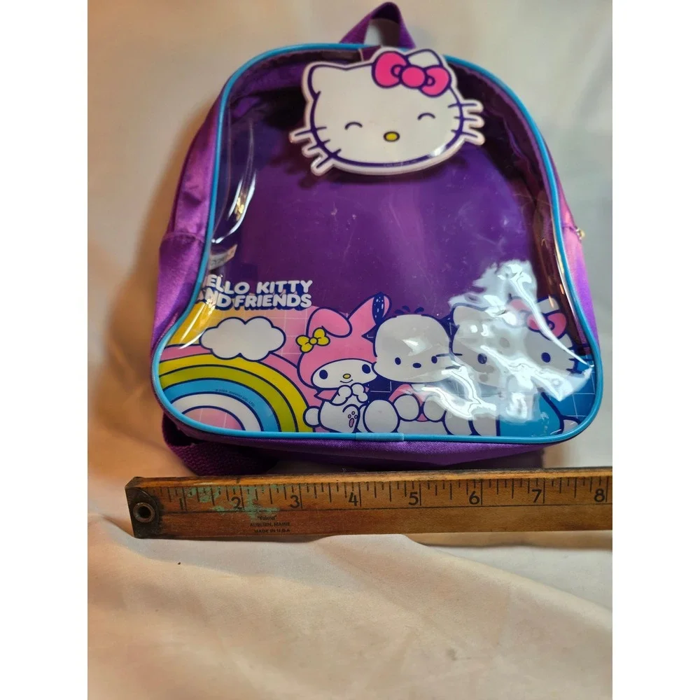 Sanrio Hello Kitty and Friends Purple Mini Backpack Clear Front Mirror 2022